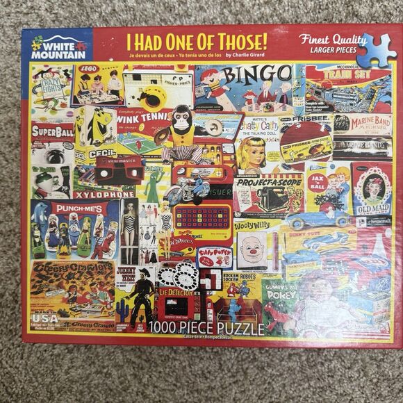 White Mountain VINTAGE TOYS Puzzle 1000 Pieces Jigsaw I Had One Of Those - Picture 1 of 2